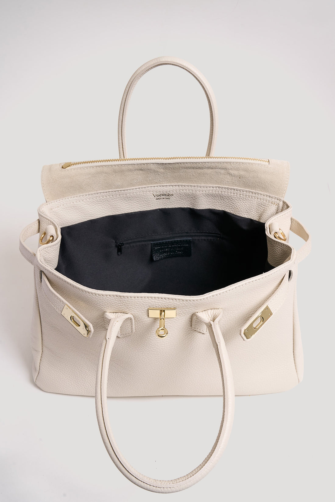 Elizabeth Bag in Cream Togo Leather