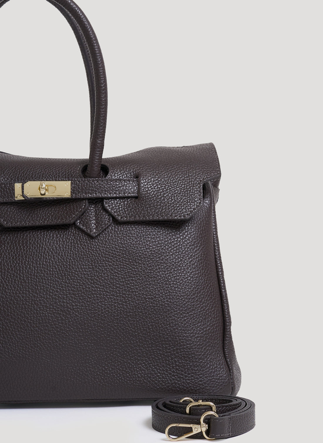 Elizabeth Bag in Dark Brown Togo Leather