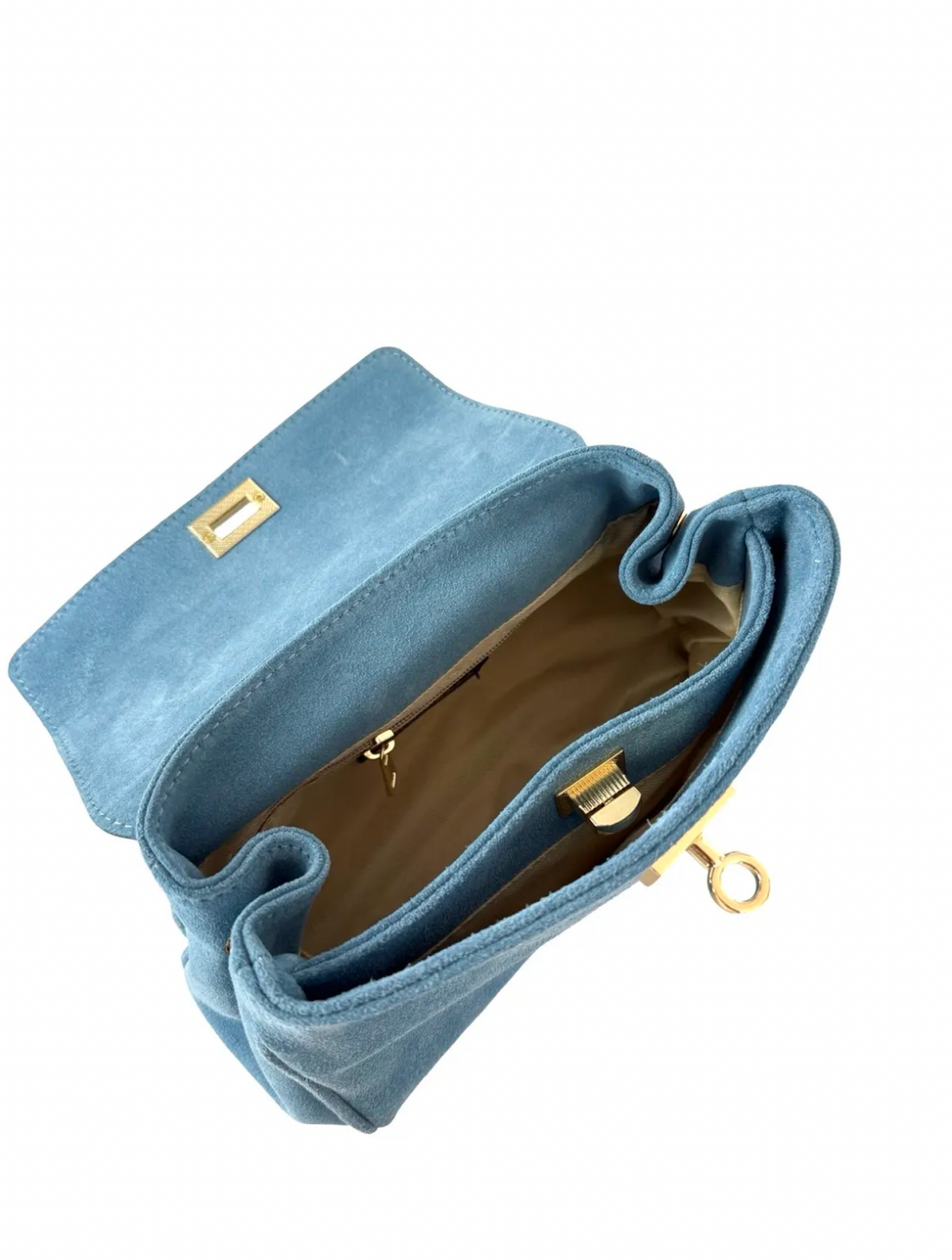 Mimi Bag in Suede Sky Blue