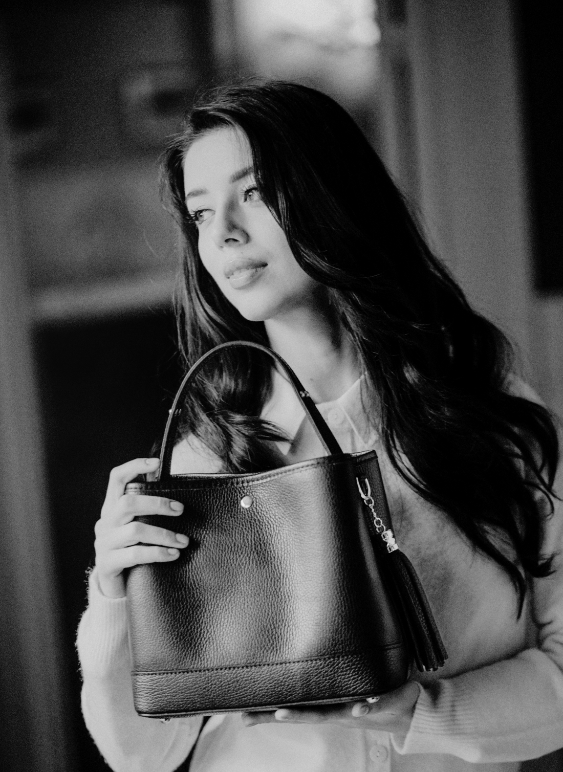 Borsa Kendy in pelle Dollaro Bianca - Voemièn