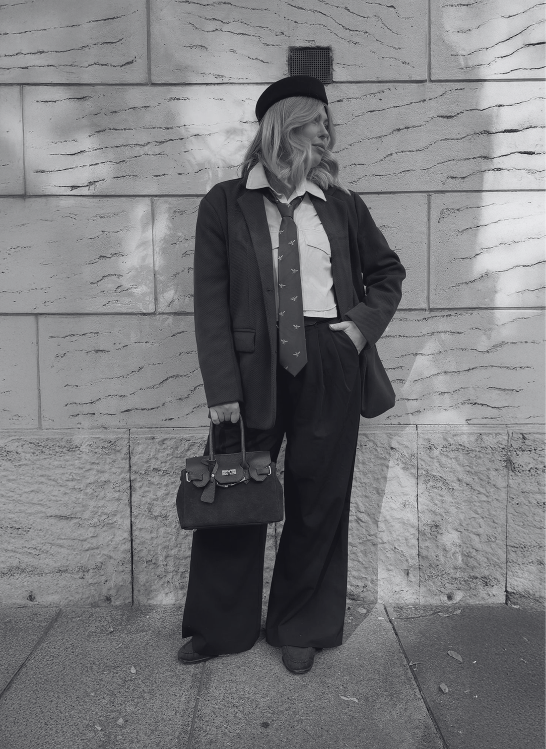 Elizabeth Micro Bag in Black Suede and Togo Leather