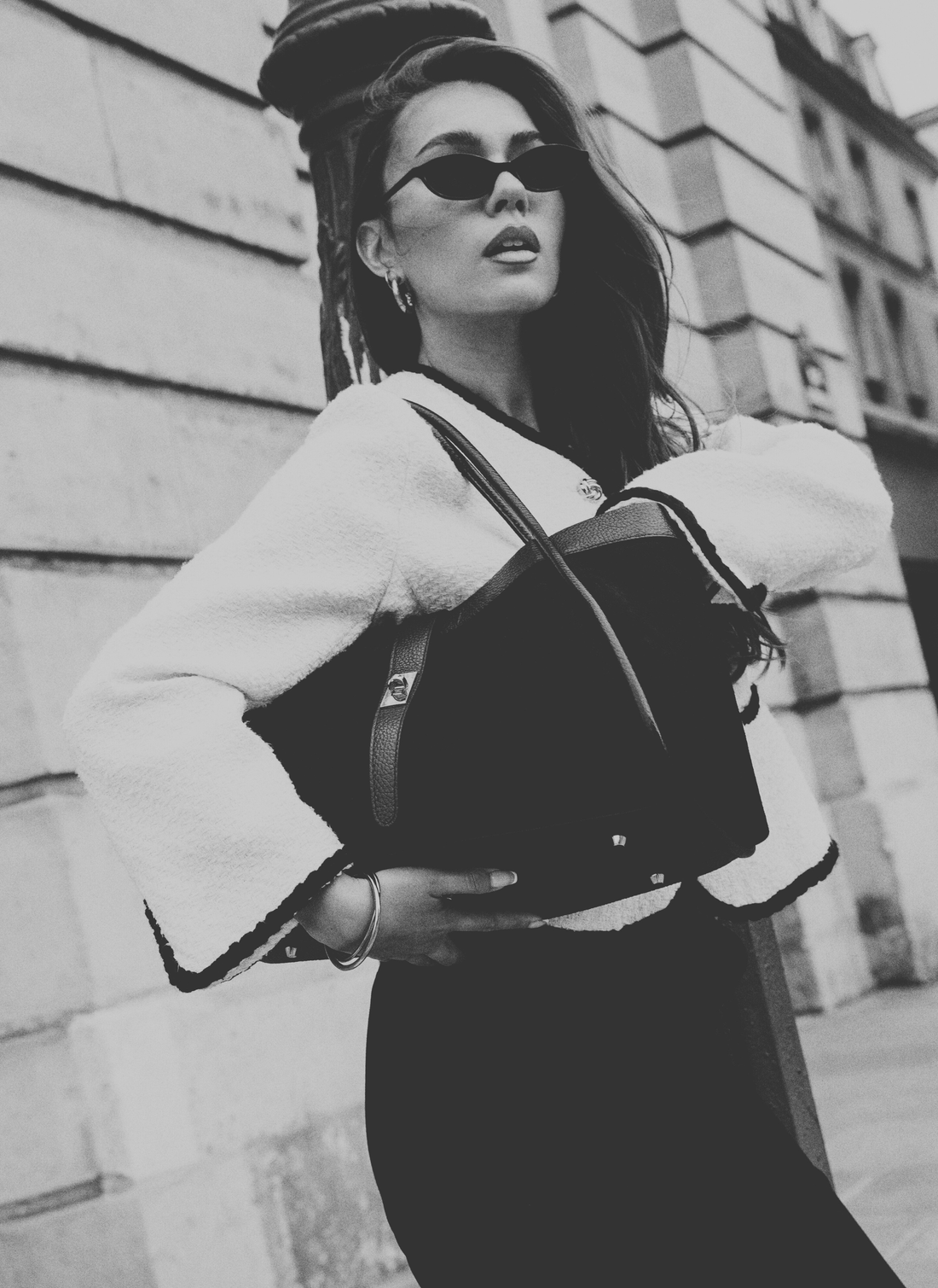 Mayfair Bag in Dark Brown Suede and Togo Leather
