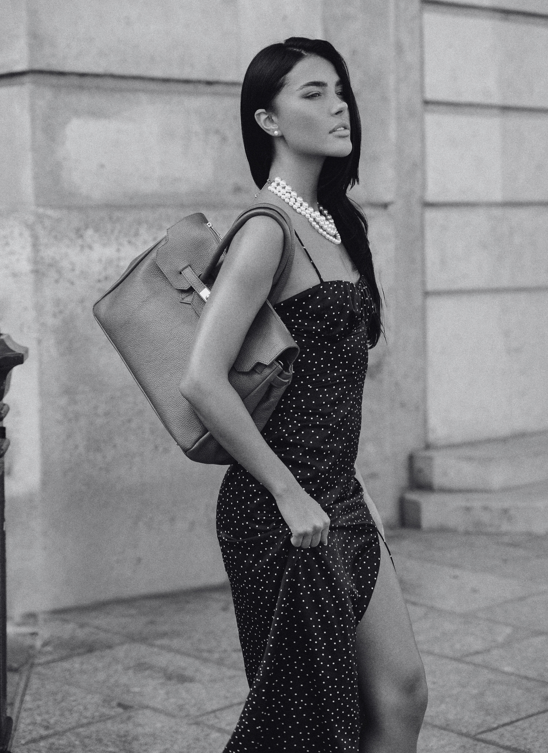 Elizabeth Bag in Dark Brown Togo Leather