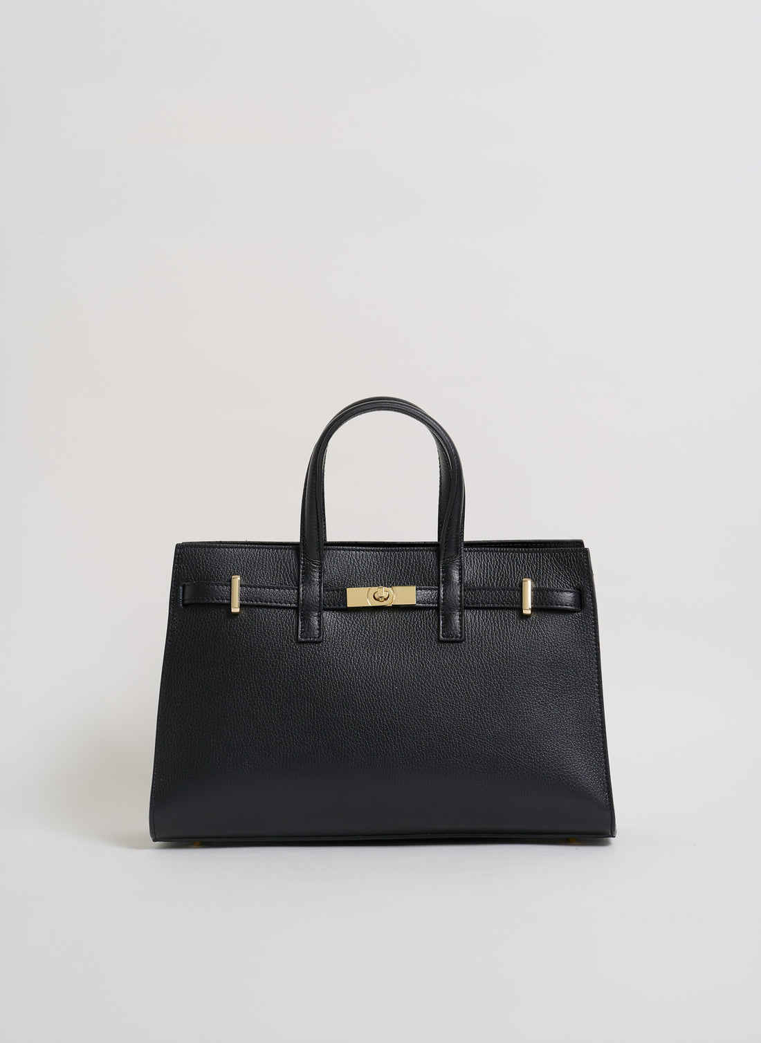 Borsa Sveva in pelle Togo Nera - Voemièn
