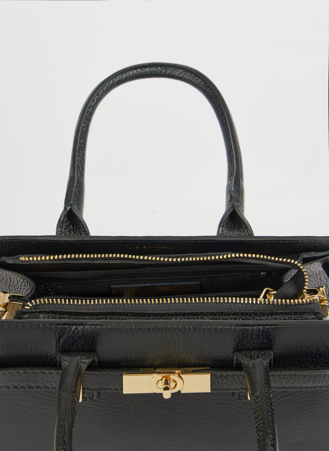 Grace Bag in Black Togo Leather