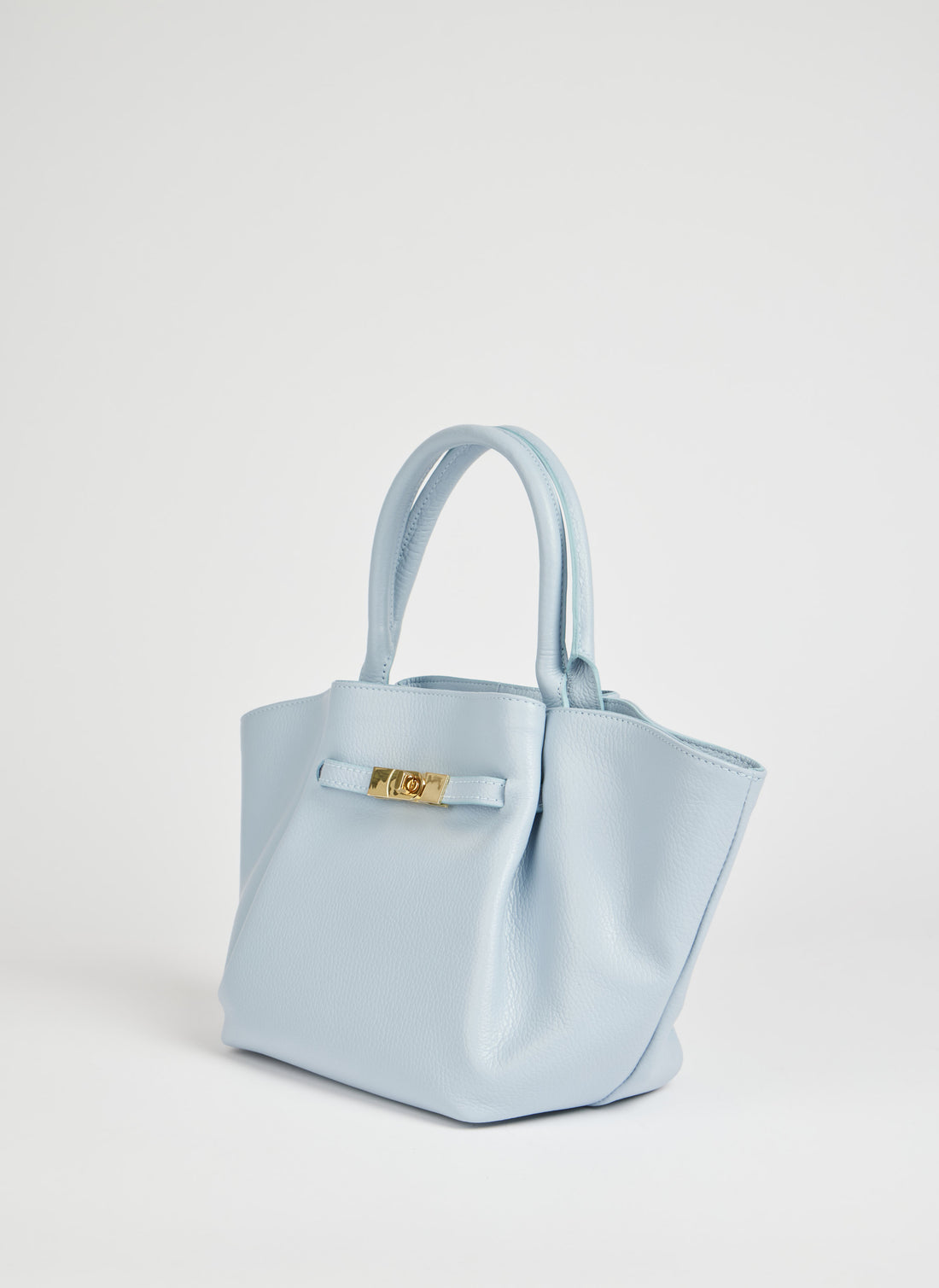 Charlène Bag in Togo Leather Light Blue