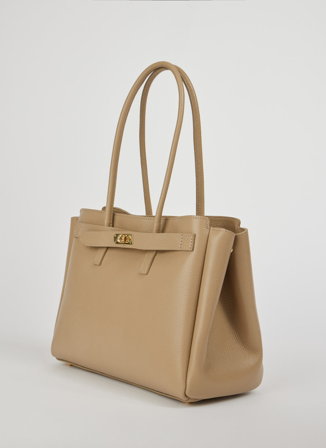 Béatrice Bag in Togo Leather Taupe