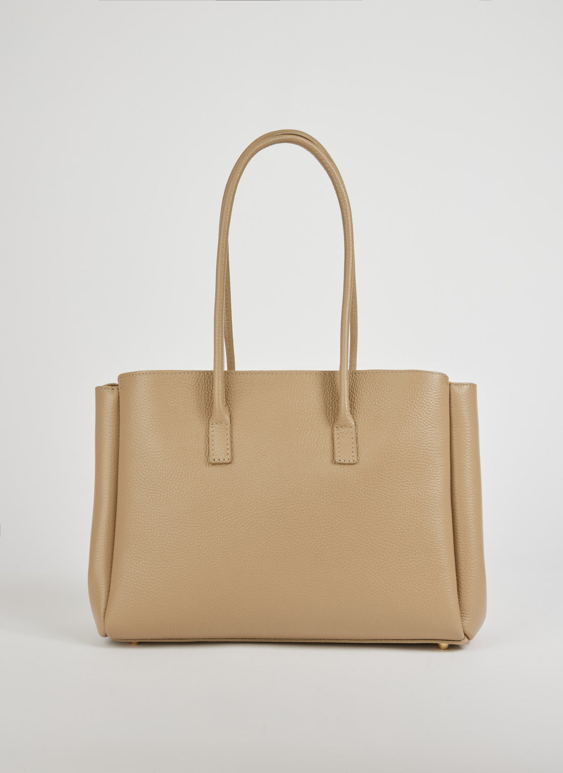 Béatrice Bag in Togo Leather Taupe