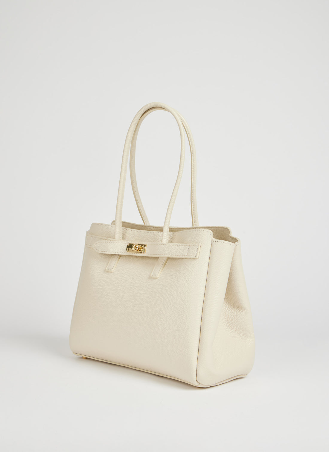 Béatrice Bag in Togo Leather Beige