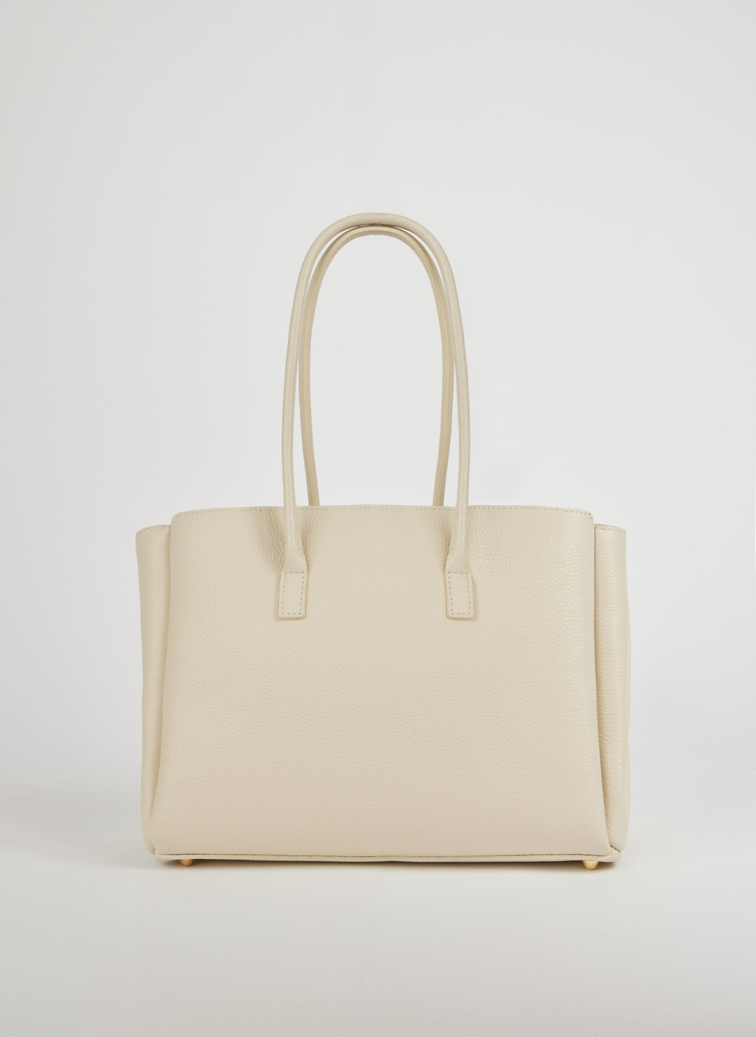 Béatrice Bag in Togo Leather Beige