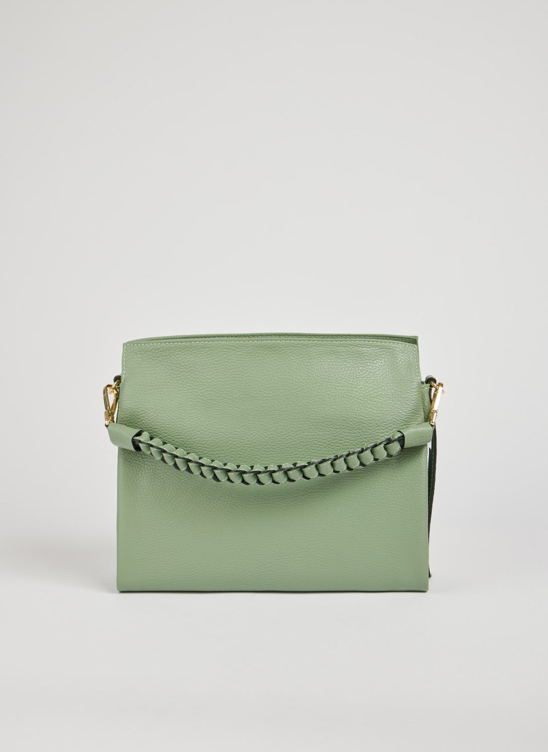 Braid bag in Mint Dollar leather