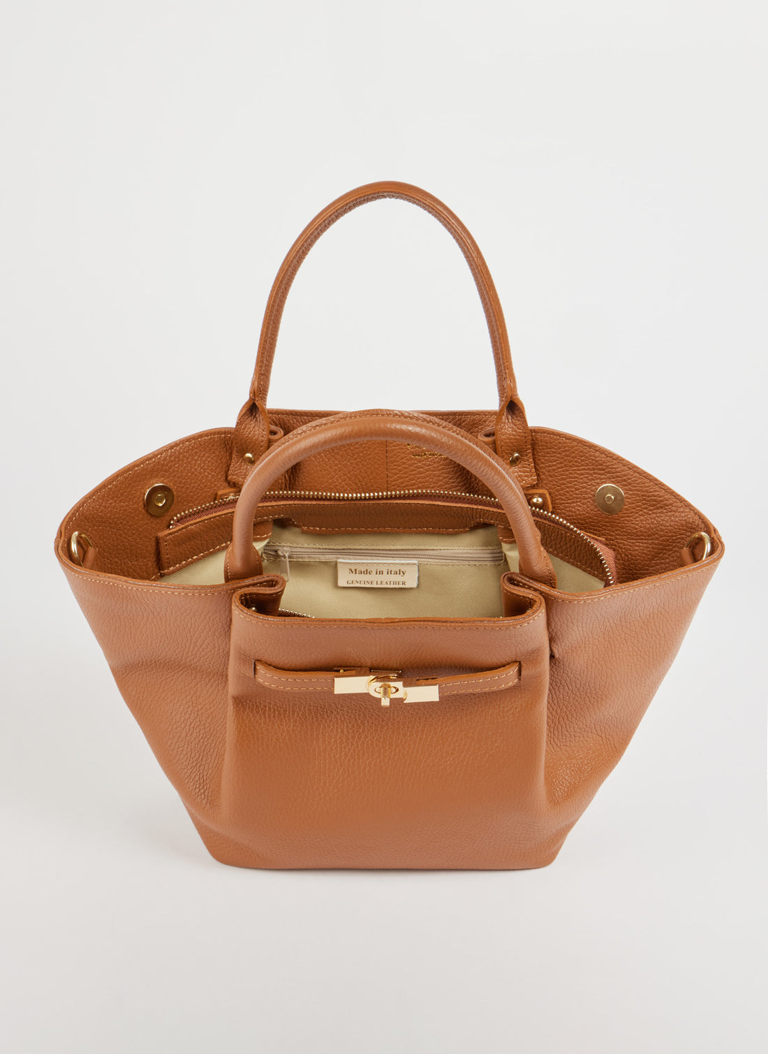 Charlène Bag in Togo Leather Tan