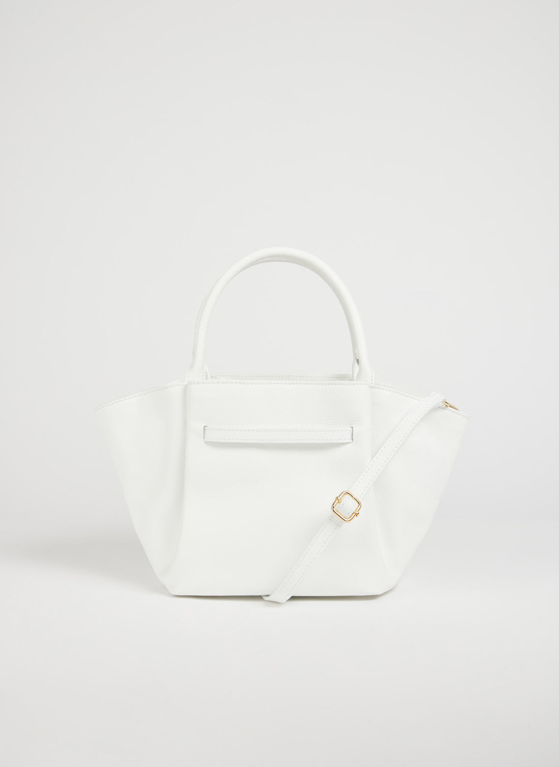 Charlène Bag in Togo Leather White