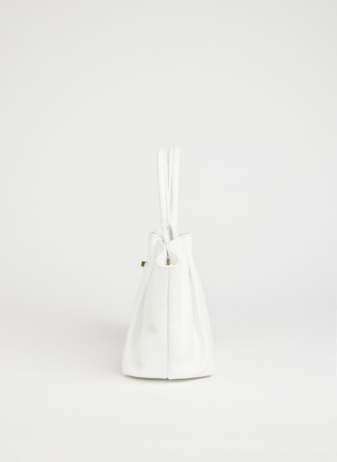 Charlène Bag in Togo Leather White