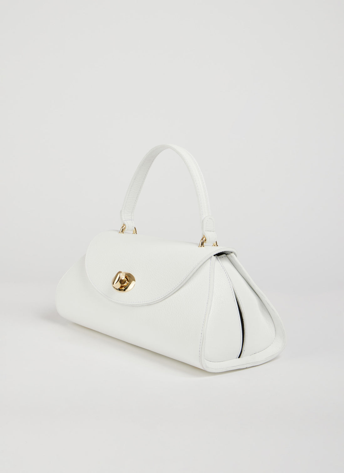 Florence Bag in Togo Leather White