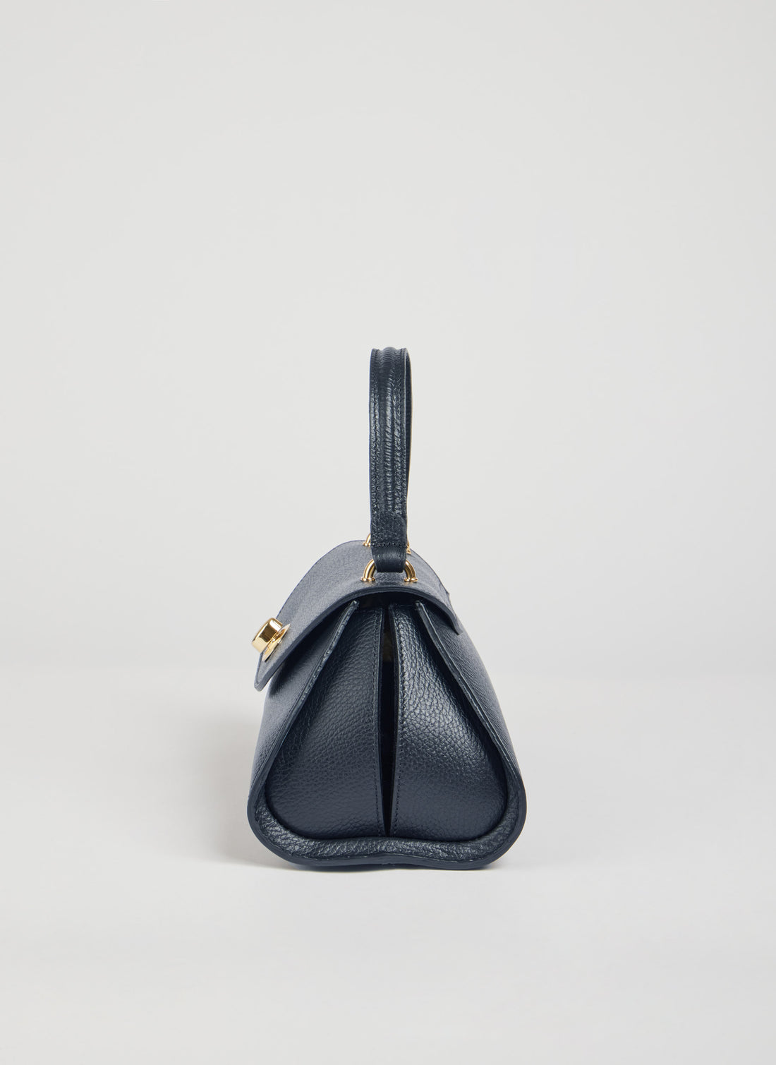 Florence Bag in Togo Leather Blue Navy