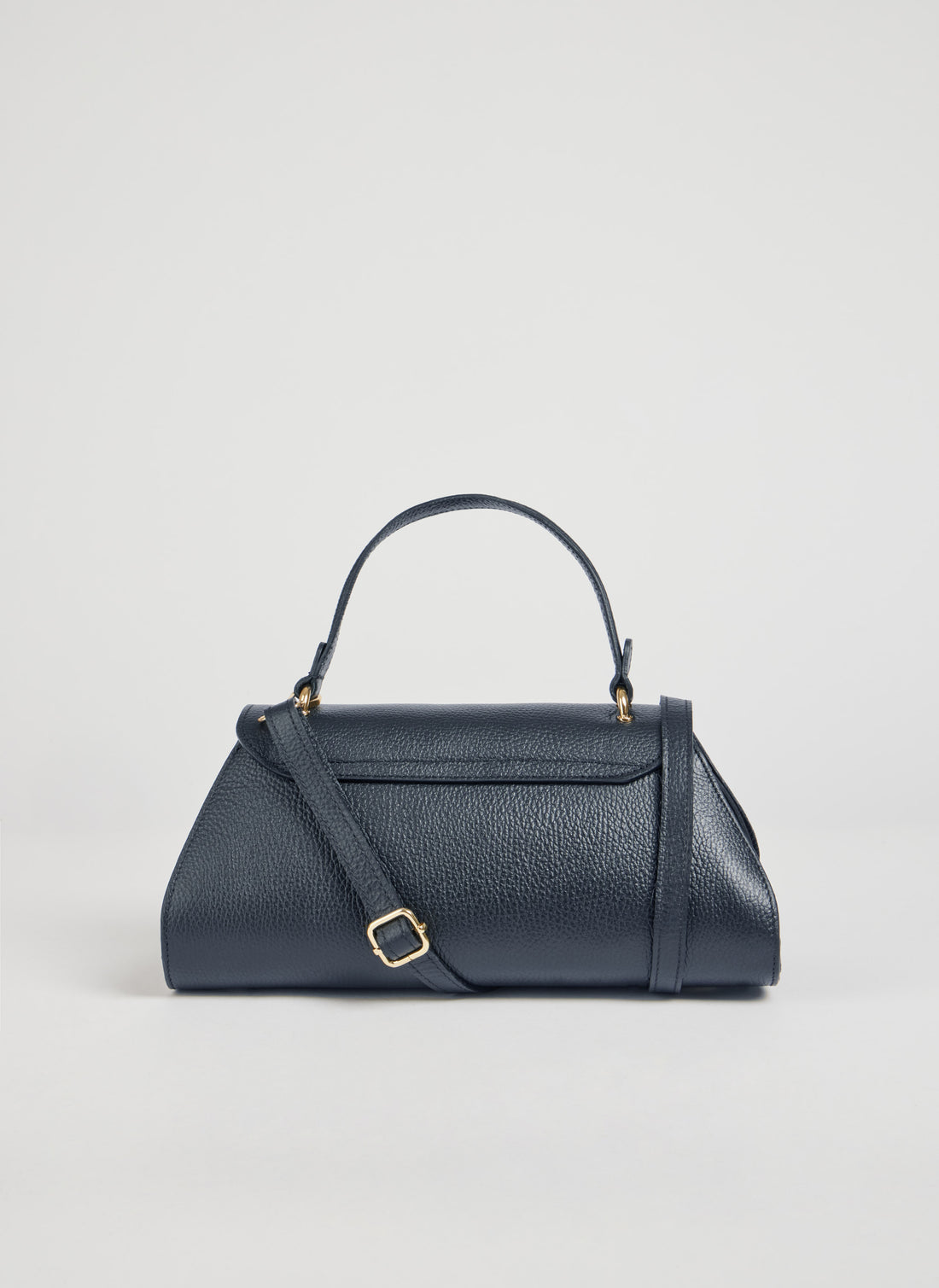 Florence Bag in Togo Leather Blue Navy