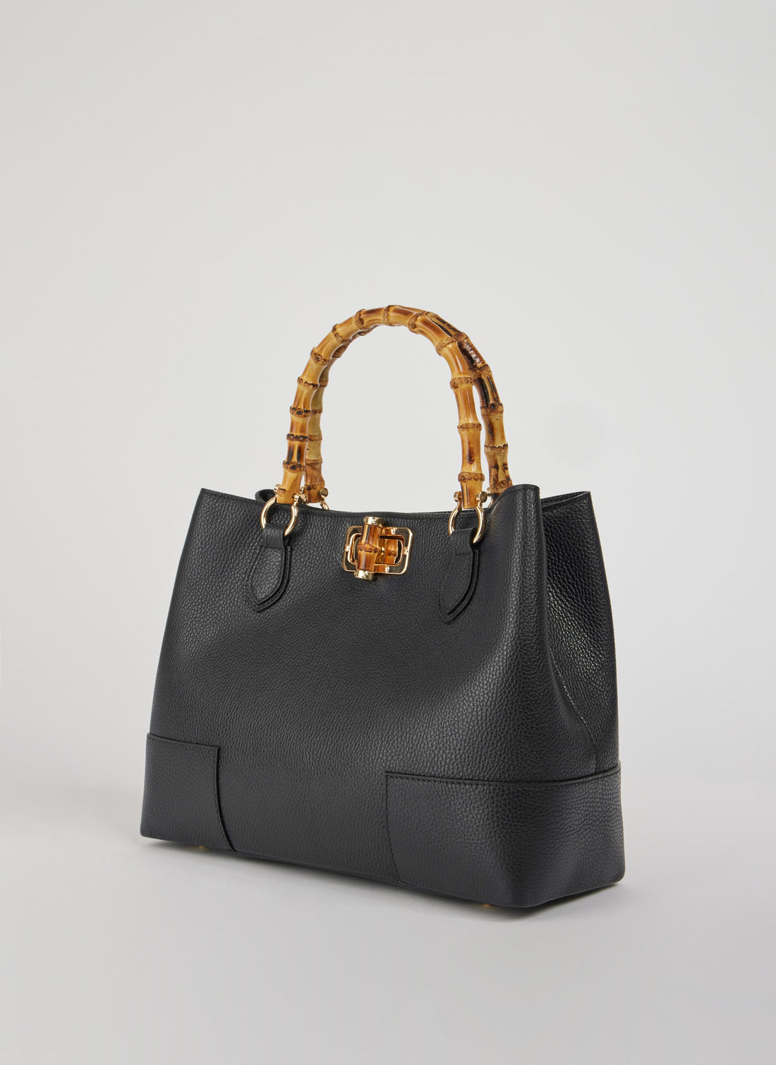 Borsa Bamboo Babe in pelle Dollaro Nera - Voemièn