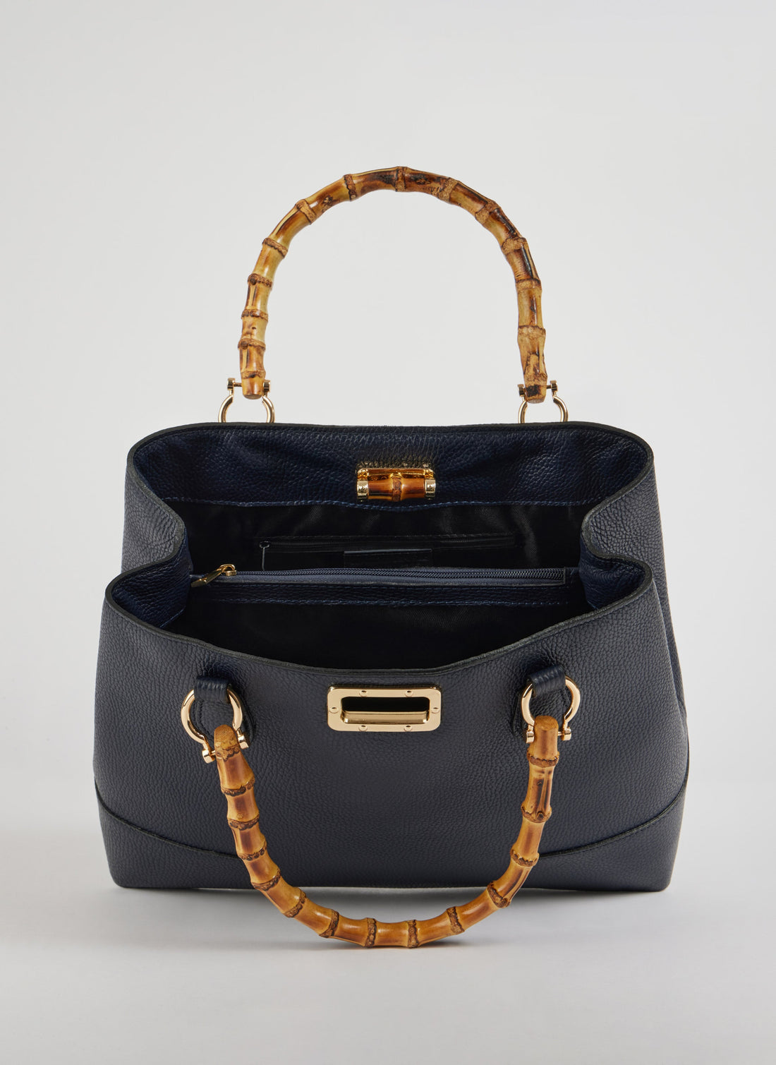Borsa Bamboo Babe in pelle Dollaro Blu Navy
