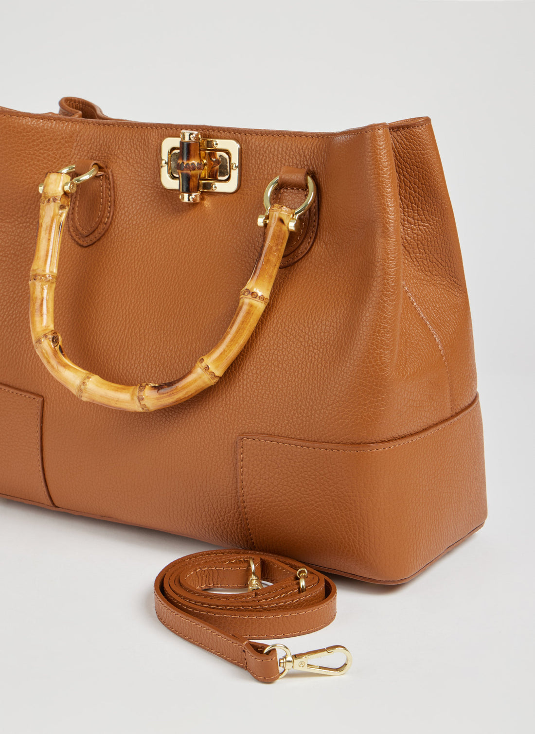 Bamboo Babe Bag in Dollaro Cuoio Leather