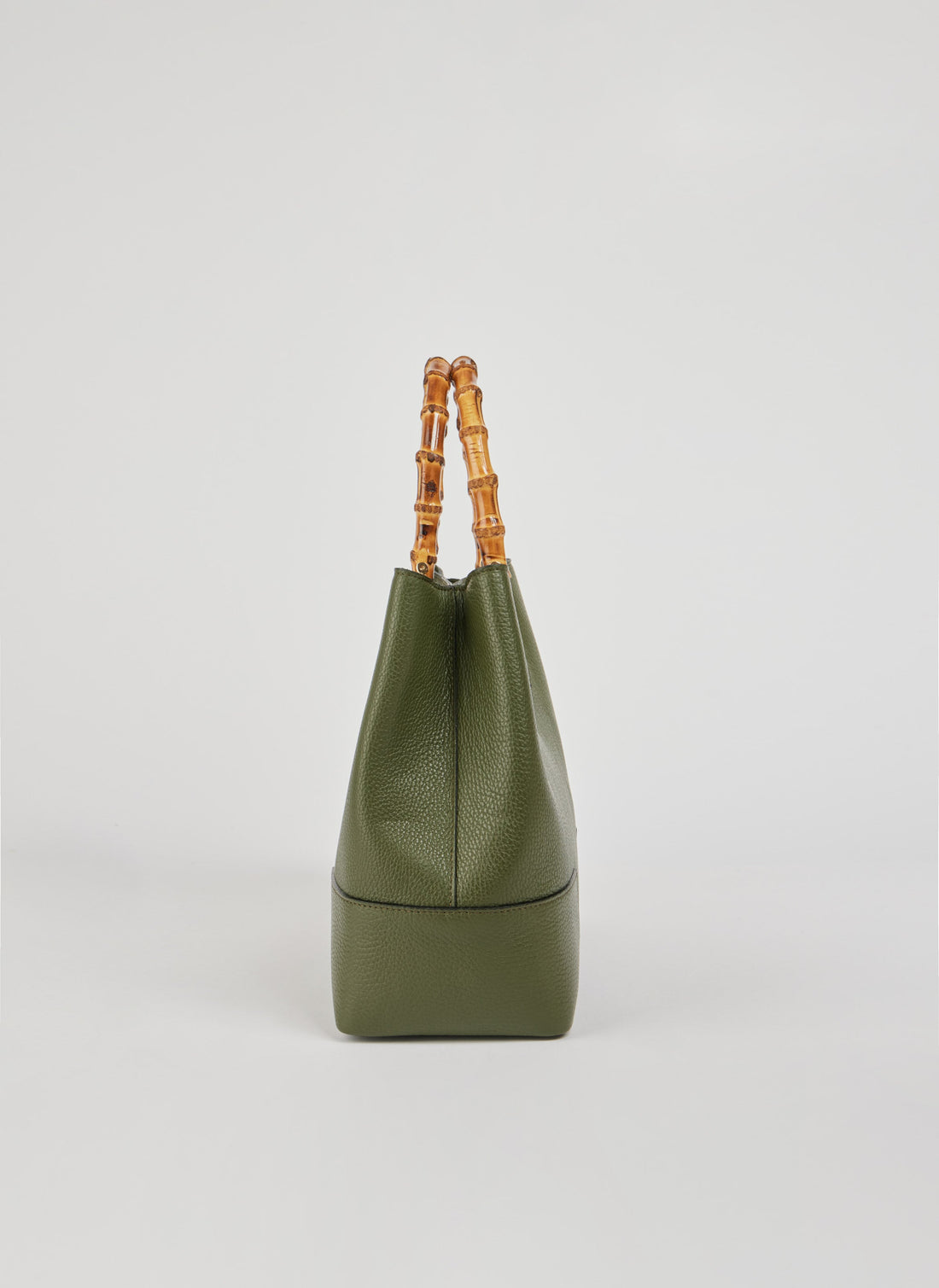 Borsa Bamboo Babe in pelle Dollaro Verde Militare - Voemièn
