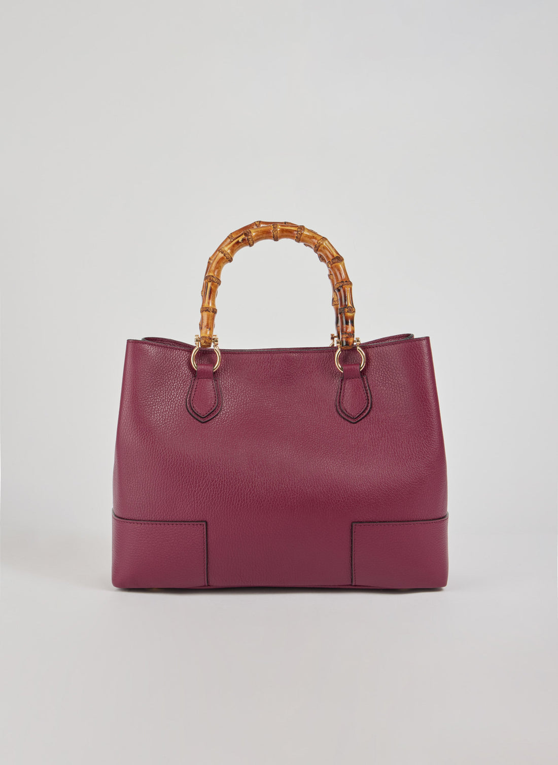 Bamboo Babe Bag in Burgundy Dollar Leather