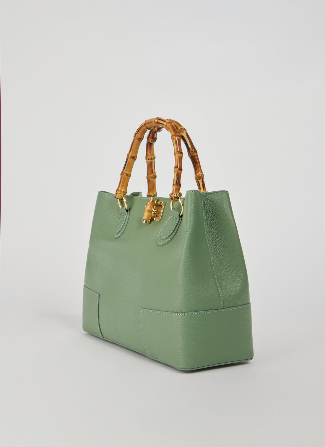 Bamboo Babe Bag in Mint Dollar Leather