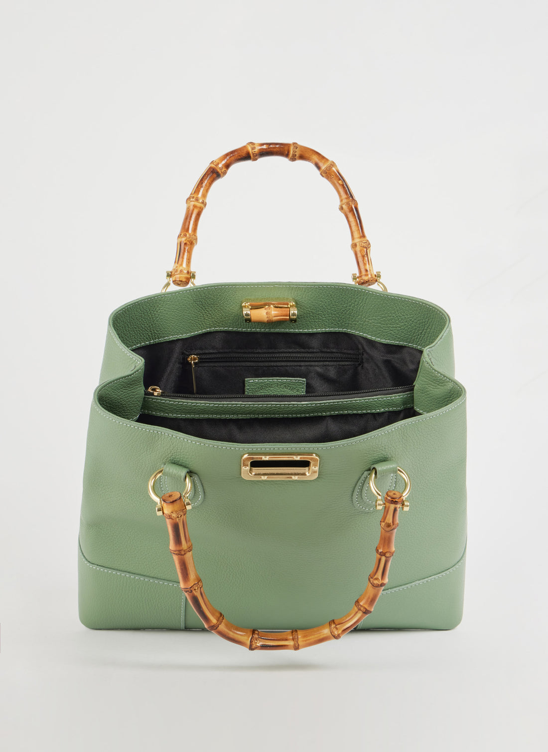 Bamboo Babe Bag in Mint Dollar Leather