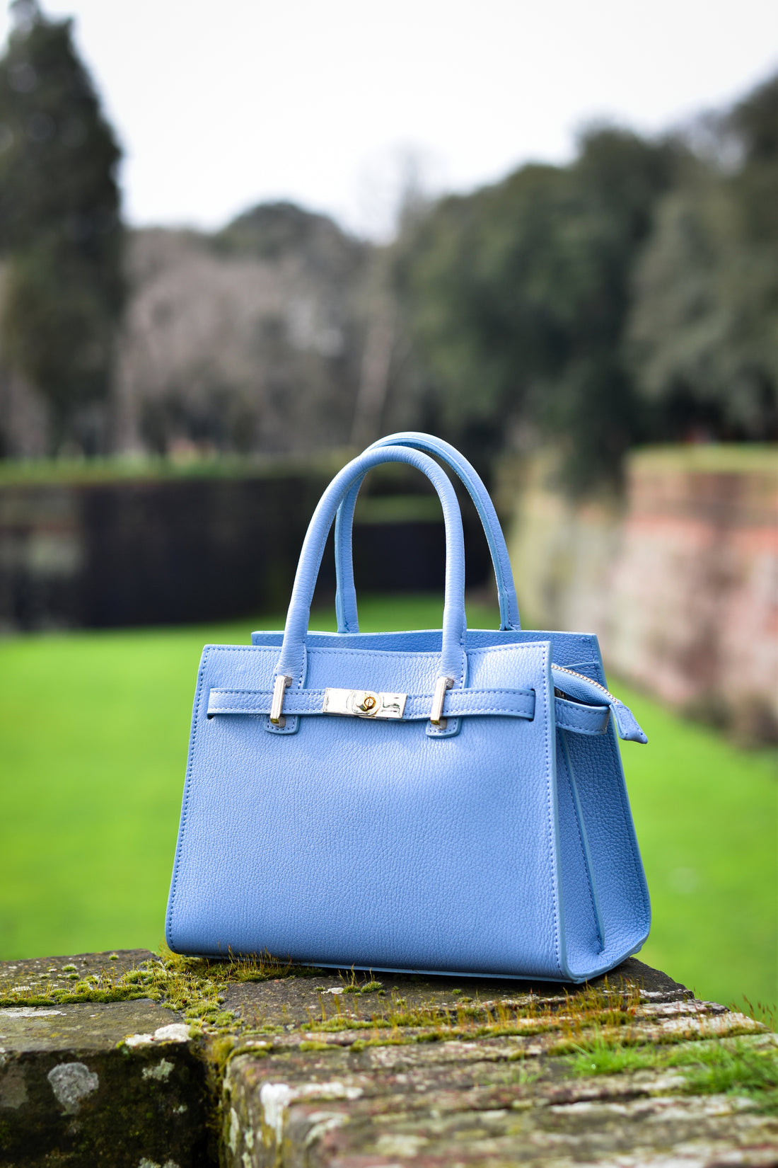 Grace Bag in Pale Blue Togo Leather