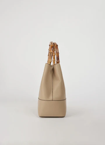 Bamboo Babe Bag in Light Taupe Dollar Leather