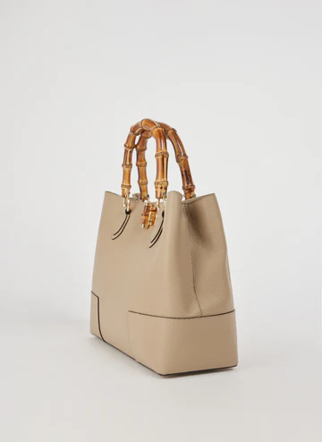 Bamboo Babe Bag in Light Taupe Dollar Leather
