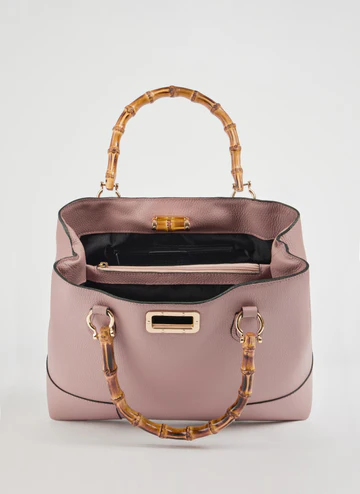 Bamboo Babe Bag in Powder Pink Dollar Leather