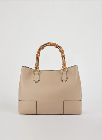 Bamboo Babe Bag in Light Taupe Dollar Leather