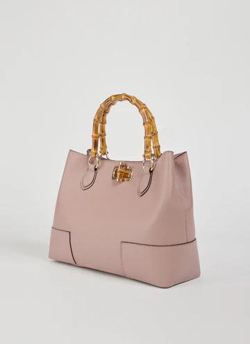 Bamboo Babe Bag in Powder Pink Dollar Leather