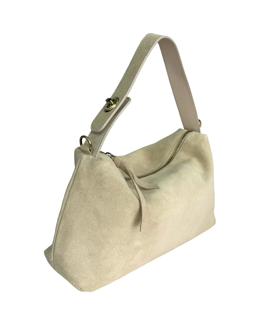 Zaya Bag in Suede Beige