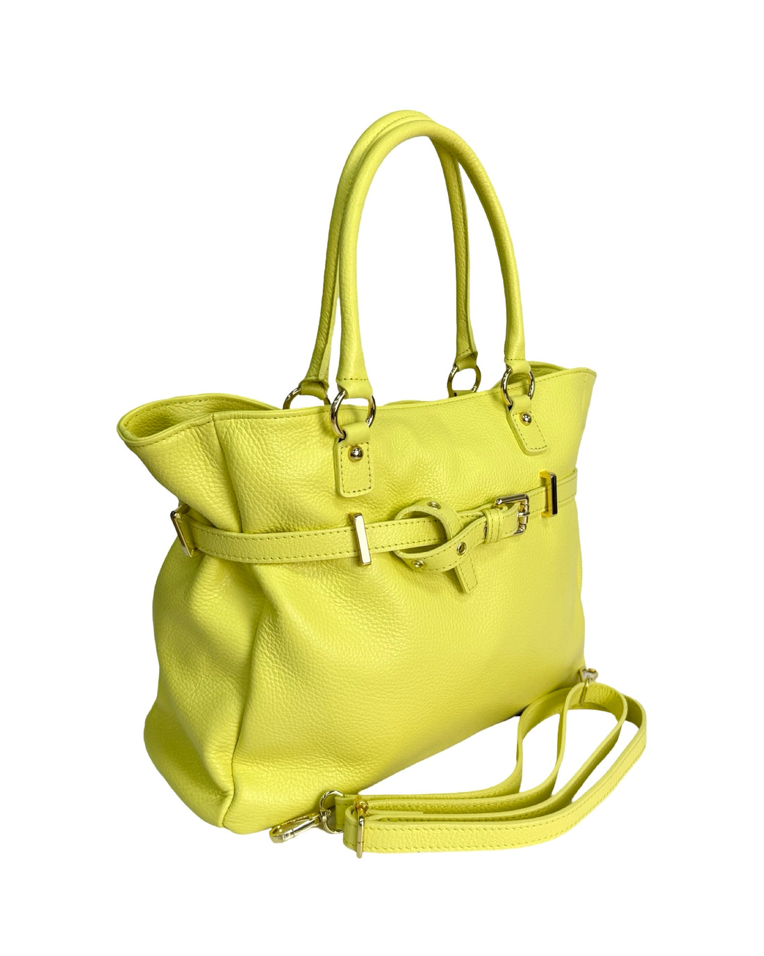 Vittoria Bag in Dollar Leather Lemon
