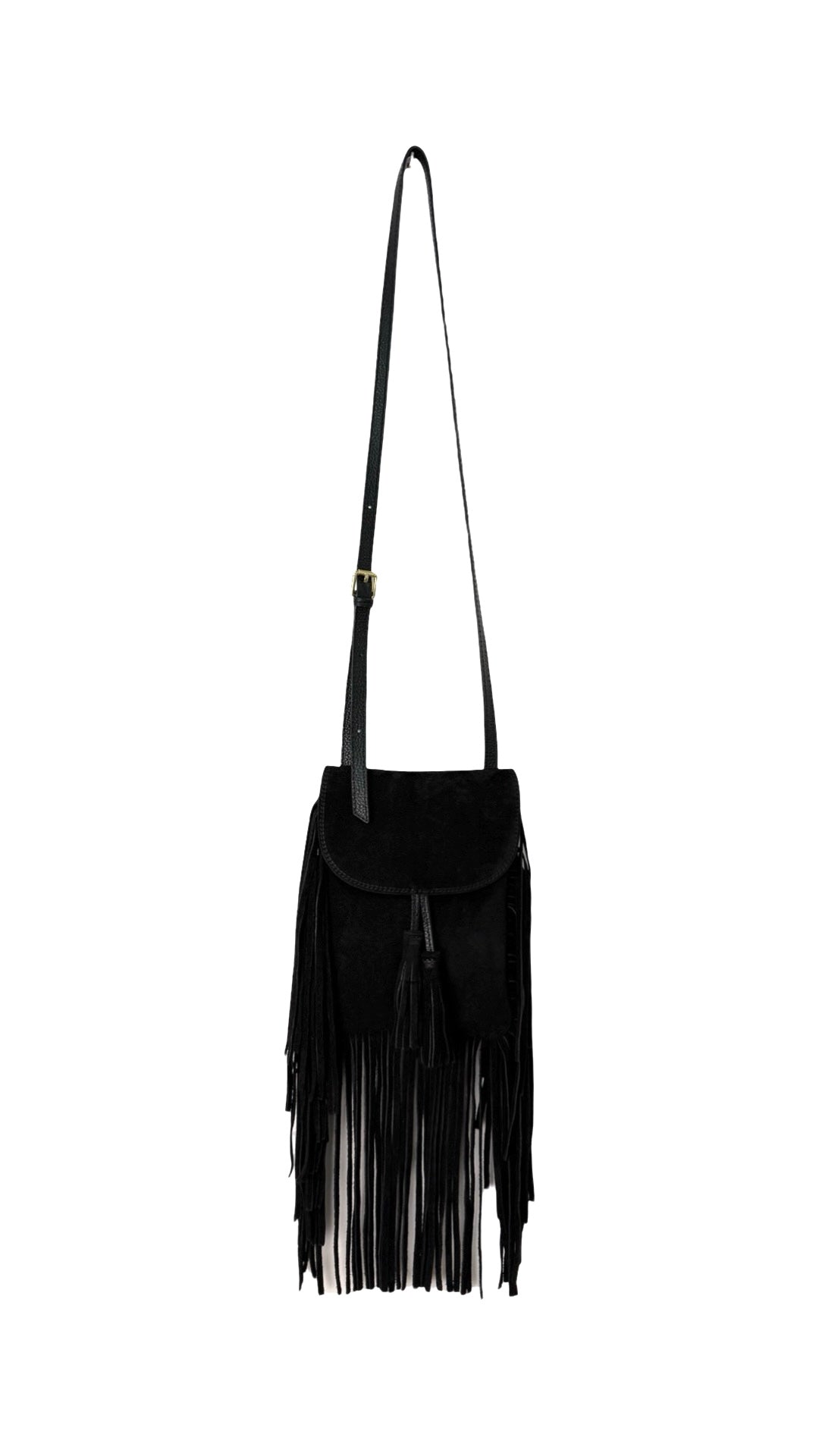 Emion Bag in Suede Leather Black