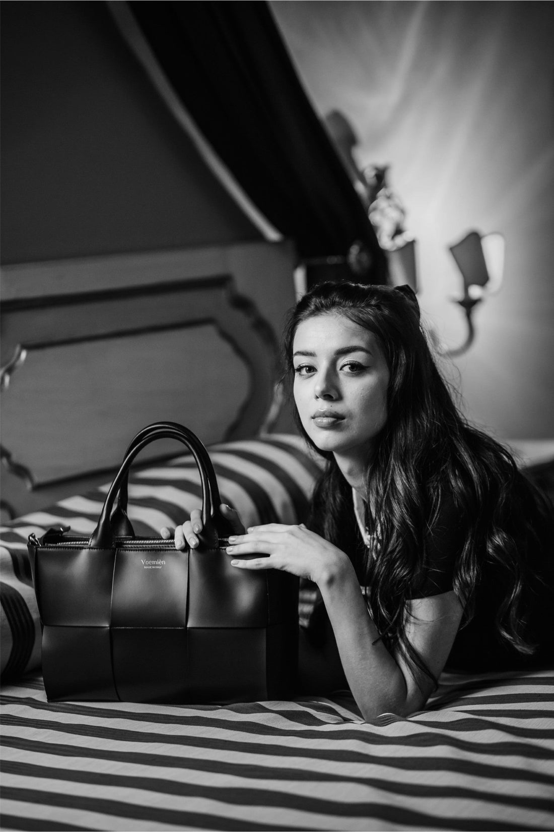 Lauren bag in brushed white leather