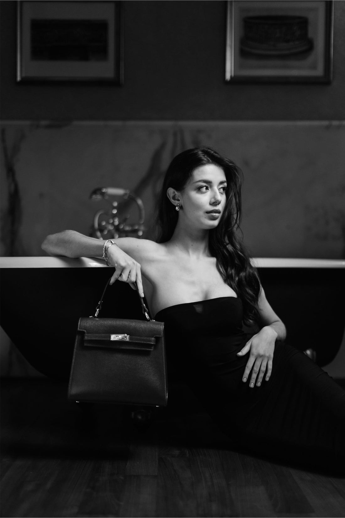 Borsa Zaira in Vera pelle Saffiano Rosa carne - Voemièn